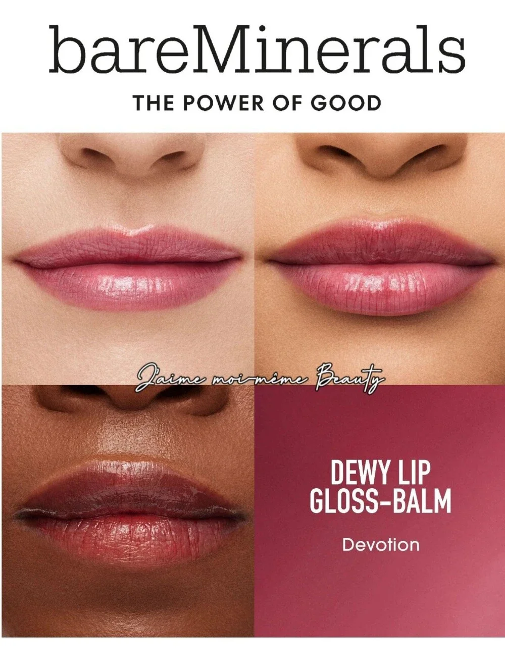 bareMinerals Devotion Dewy Lip Gloss-Balm — Rose Mauve Sheer Shine